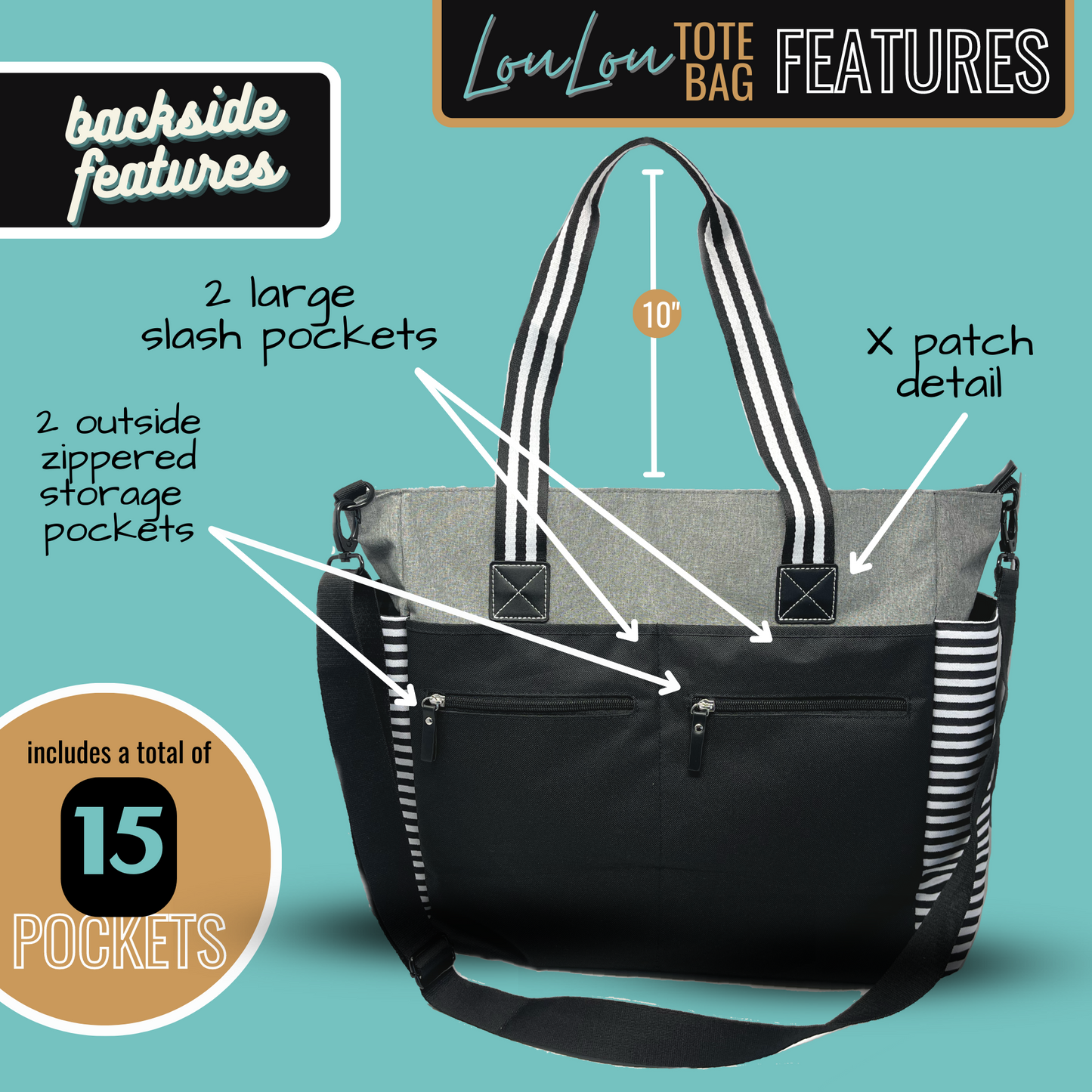 Coffee Scrubs LouLou Gray Tote Bag for Medical Workers