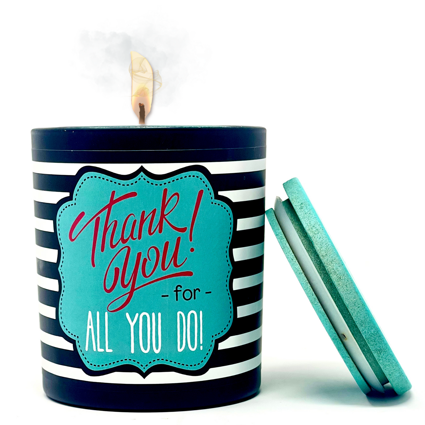 Thank You 8 oz Jasmine and Vanilla Scented Candle