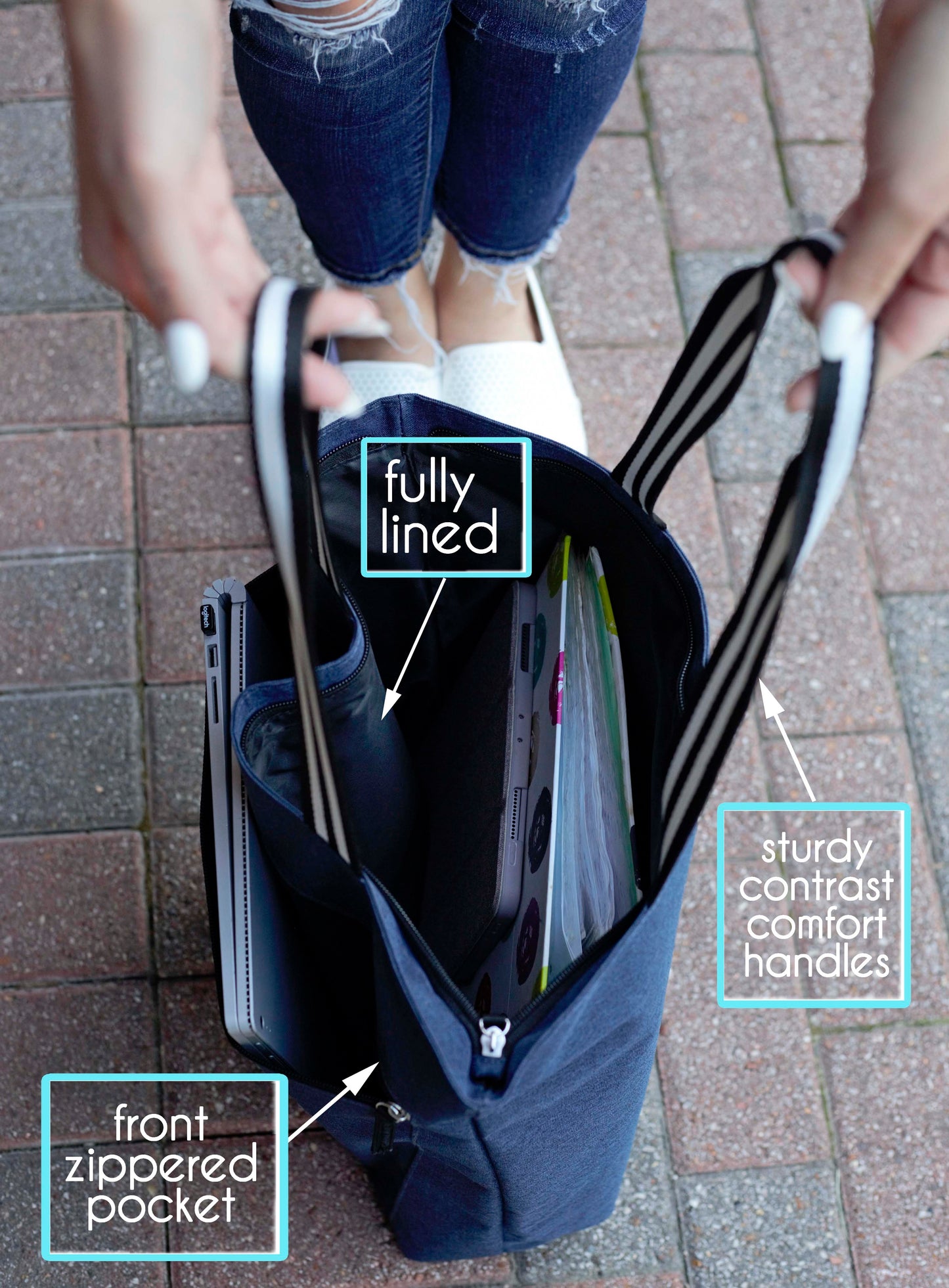 Trust in Lord Teal Lexie Tote Bag