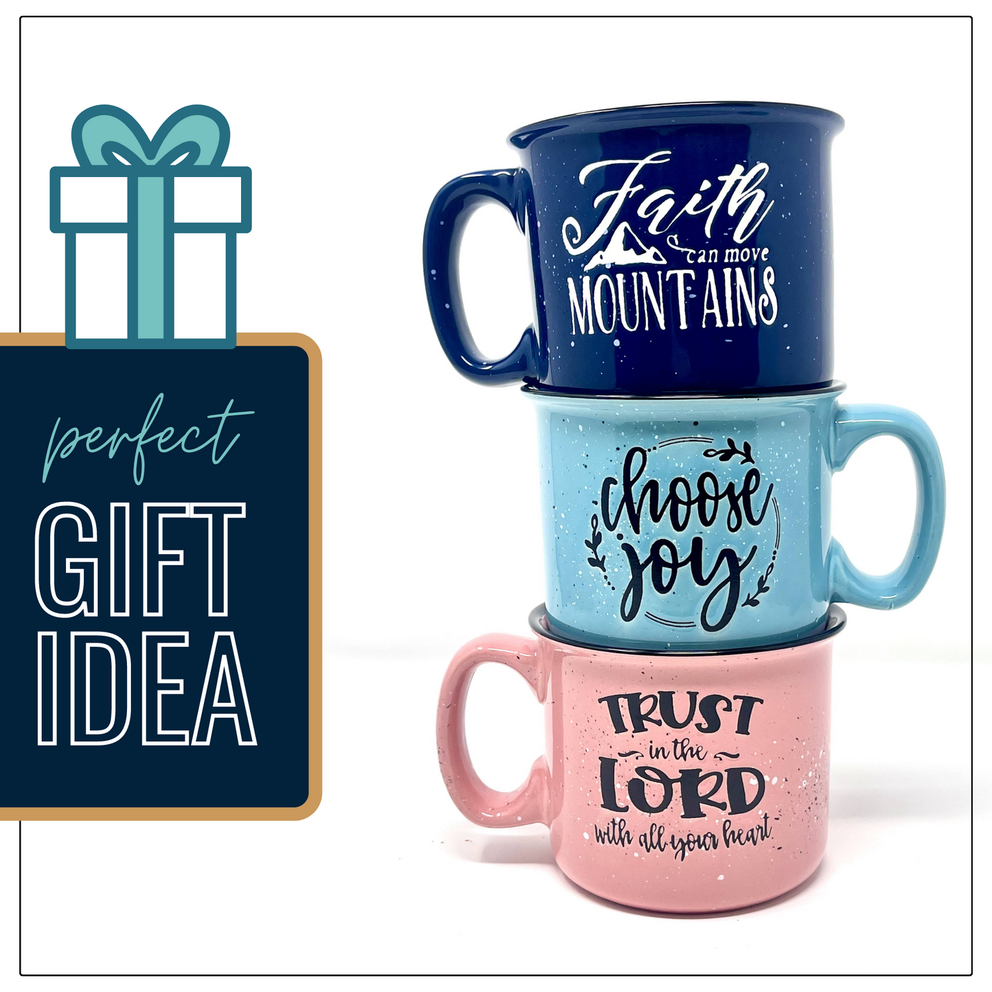 Choose Joy 15 oz  Teal Ceramic Mug