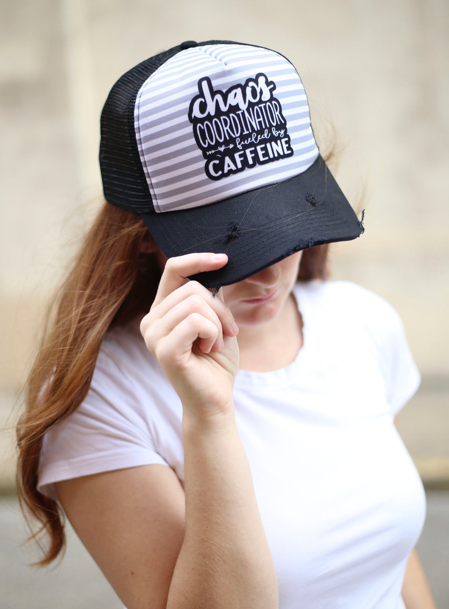 Chaos Coordinator Fueled by Caffeine Trucker Hat