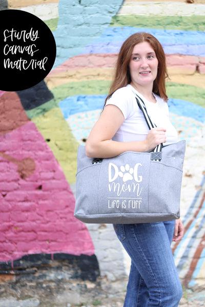 Dog Mom Tessa Gray Tote Bag for Dog Lovers