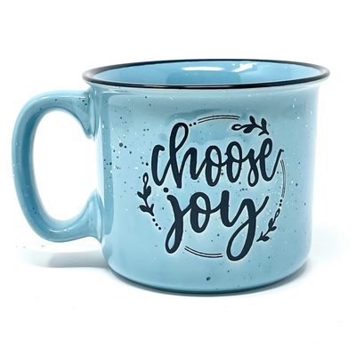 Choose Joy 15 oz  Teal Ceramic Mug