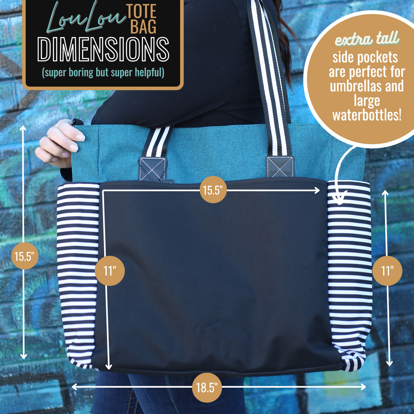 Plain LouLou Teal Tote Bag