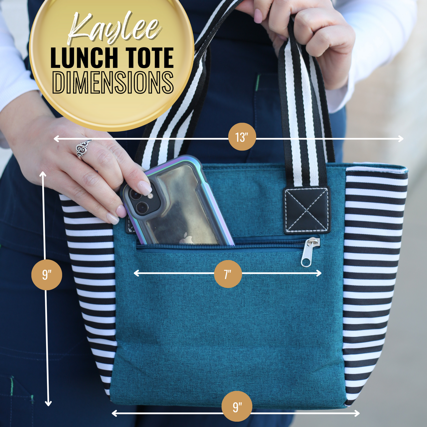 Awesome Grandma Kaylee Teal Tote Bag for Grandmothers