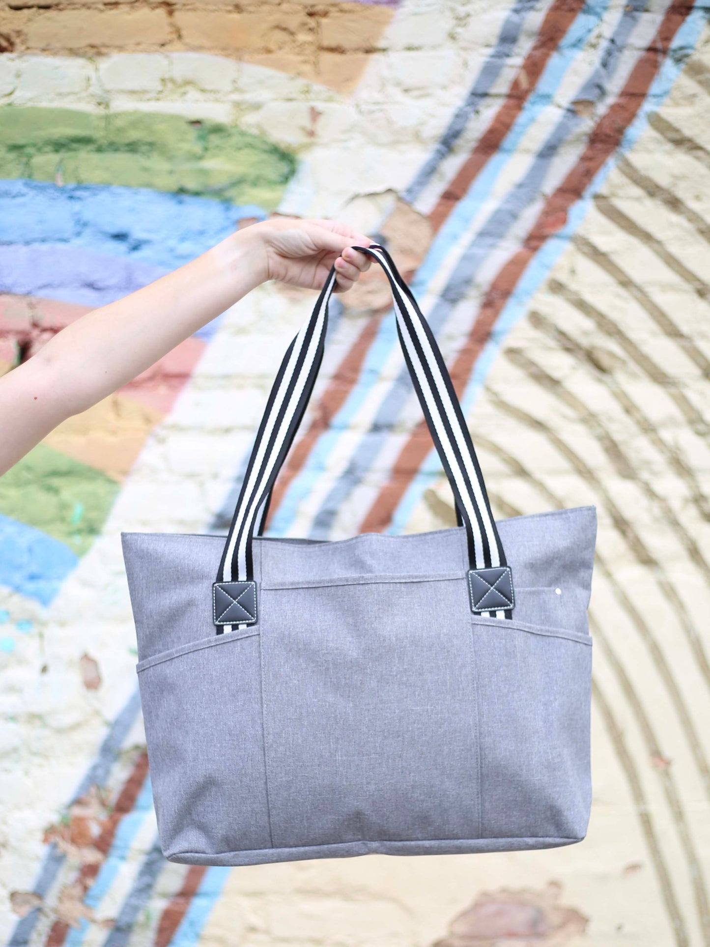 Plain Gray Tessa Tote Bag
