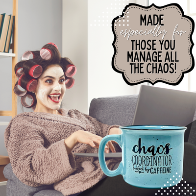 Chaos Coordinator 15 oz Teal Ceramic Mug