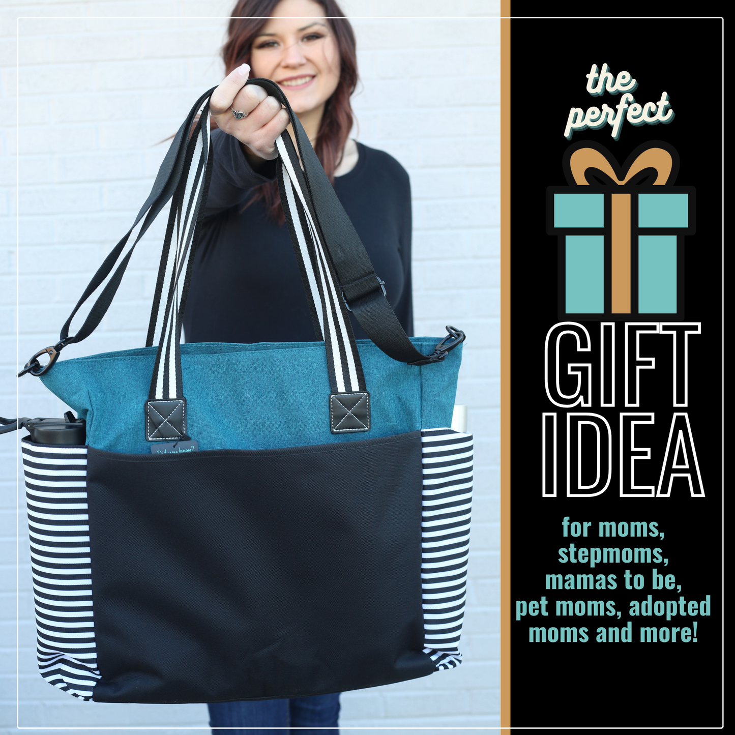 Plain LouLou Teal Tote Bag