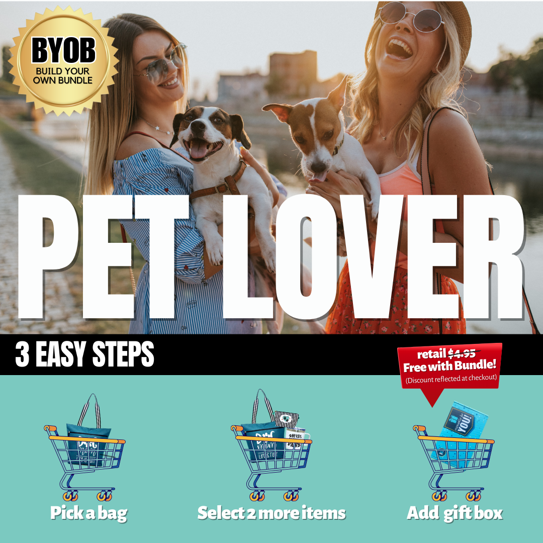Pet Lover Cat and Dog BYOB Gift Box - Bundle a bag with 2 additional items and save 15% plus a FREE gift box.