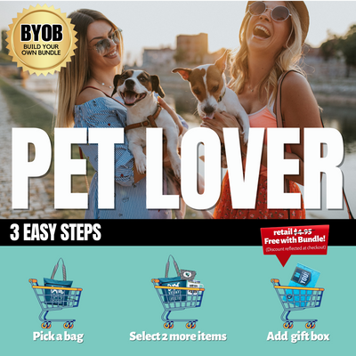 Pet Lover Cat and Dog BYOB Gift Box - Bundle a bag with 2 additional items and save 15% plus a FREE gift box.