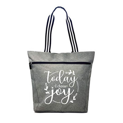 Choose Joy Lexie Gray Tote Bag - Outlet Deal Utah