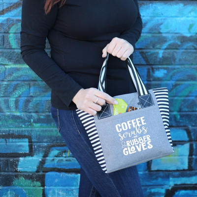 Coffee Scrubs Kaylee Gray Tote Bag for Medical Workers