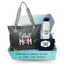 Brooke and Jess Designs - Football Mom Tessa Black Tote Bag, 24 oz Waterbottle Tumbler, and Janie Makeup Cosmetic Bag Gift Box Set
