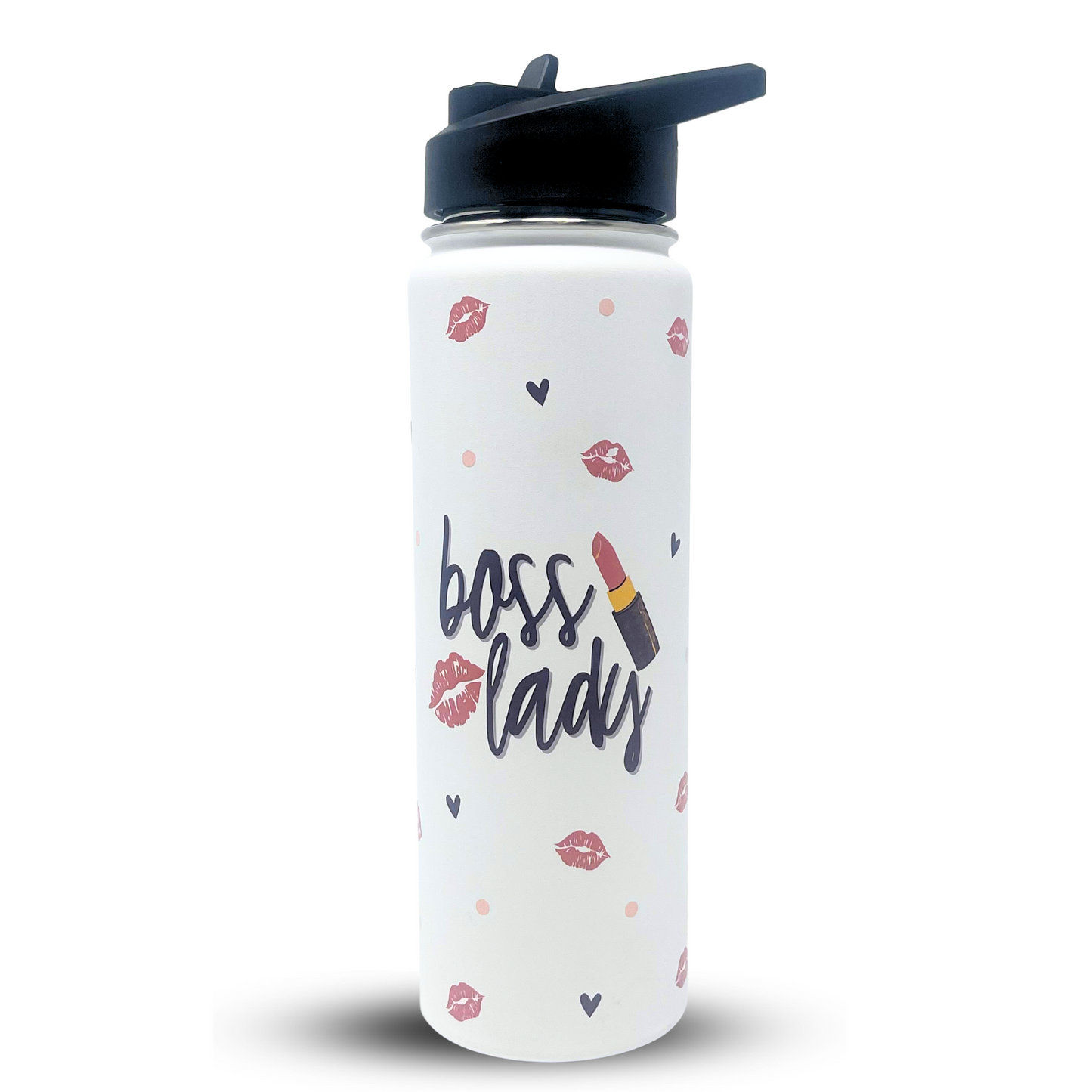 Boss Lady Water Bottle - Best Boss Gifts for Women - Great Travel Tumbler Gifts for Bosses, Coworkers, Mom, Christmas, Birthday