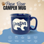 Papa Bear 15 oz Navy Ceramic Mug with White Bear