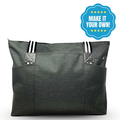 Custom-Designed & Personalized BLACK Tessa Tote Bag