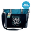 Custom-Designed & Personalized TEAL LouLou Tote Bag with Multiple Zippers and Compartments