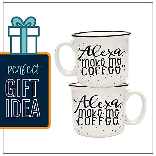 Alexa Make Me Coffee 14oz White Ceramic Mug for Bosses Texas Outlet Deal