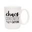 Chaos Coordinator Fueled by Caffeine 15oz White Ceramic Mug Texas Outlet Deal
