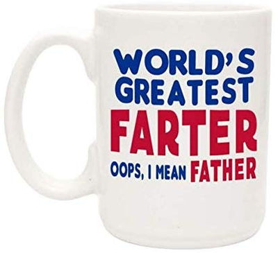 Funny Coffee Mugs for Dad, Fathers, Daddy - 15 oz White Coffee Cup - Outlet Deal Texas