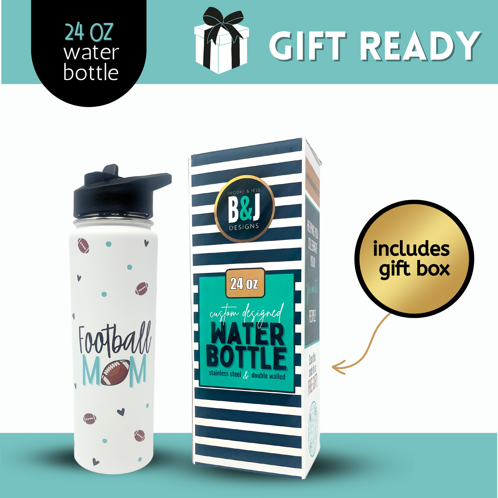 17 oz Double Wall Insulated Water Bottle Best Bonus Mom Ever Step Mom  Mother
