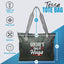 Custom-Designed & Personalized BLACK Tessa Tote Bag with Multiple Zippers and Compartments (Copy) (Copy)