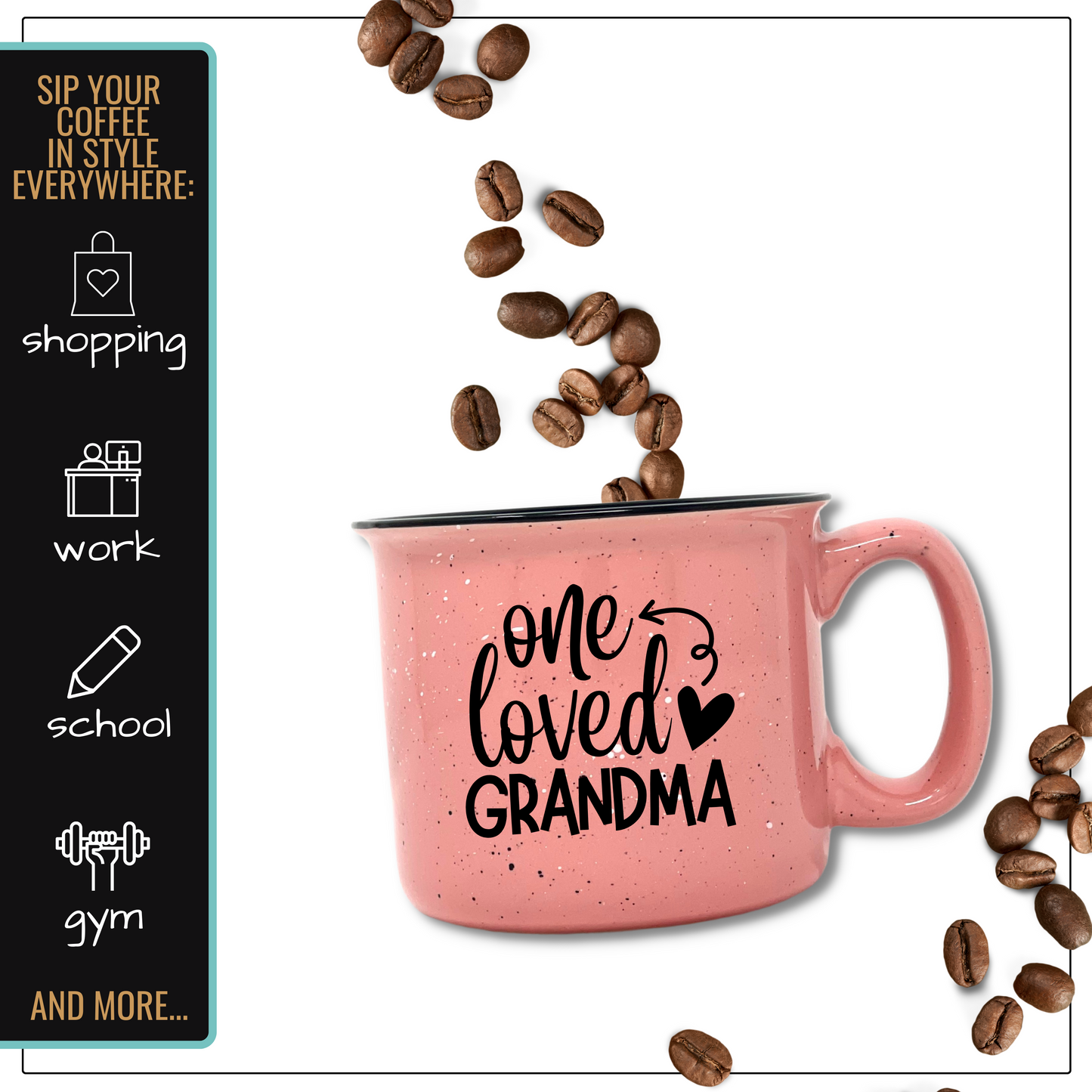 Cute Funny Coffee Mug for Grandma - Best Grandma Ever - Unique Fun Gifts for Grandmother, Grandma from Grandkids - Coffee Cups & Mugs with Quotes