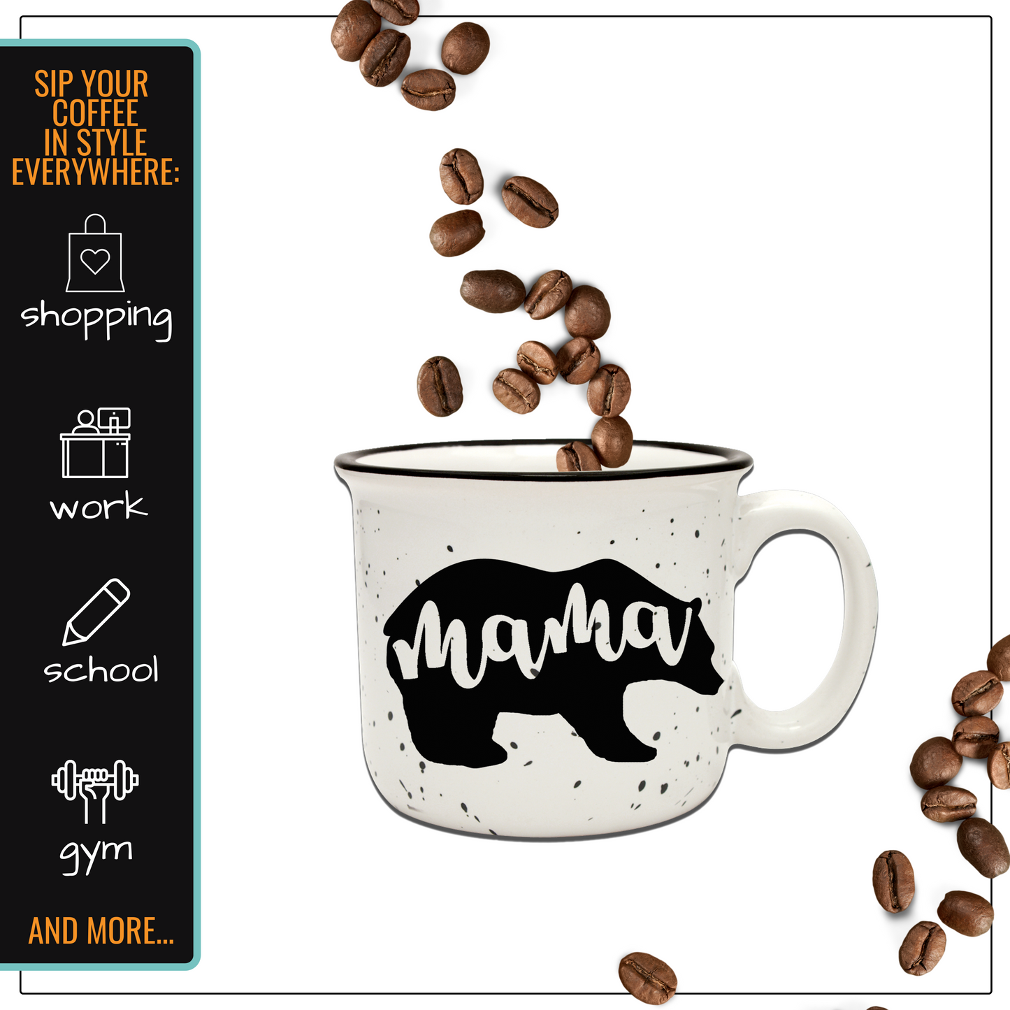 Mama Bear White 14oz Ceramic Mug - Outlet Deal Utah
