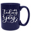 Choose Joy Navy 15 oz Ceramic Mug - Outlet Deal Utah