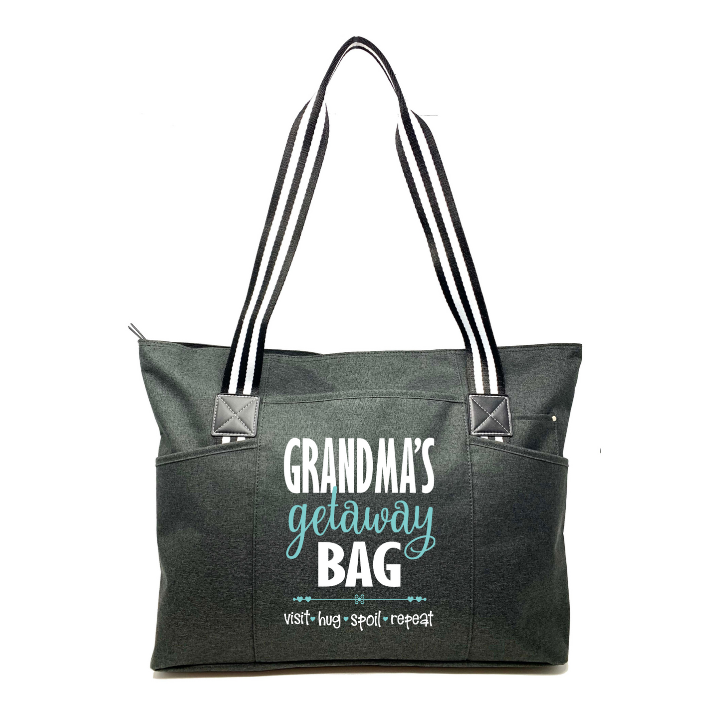 Grandma's Getaway Black Tessa Tote Bag for Grandmothers - Outlet Deal Utah