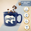 Papa Bear 15 oz Navy Ceramic Mug with White Bear