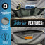 Custom-Designed & Personalized BLACK Tessa Tote Bag with Multiple Zippers and Compartments (Copy) (Copy)