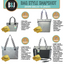 Coffee Scrubs And Rubber Gloves Lexie Teal Tote Bag for Medical Workers - Outlet Deal Utah