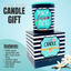 Brooke and Jess Designs - Best Teacher Ever Teal Lexie, 20 oz Skinny Stainless Steel Tumbler, and Teach Love Candle Bundle Gift Set Box