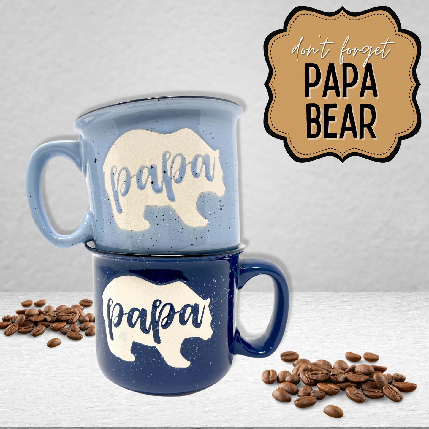 Mama Bear 14oz Teal Ceramic Mug for Moms