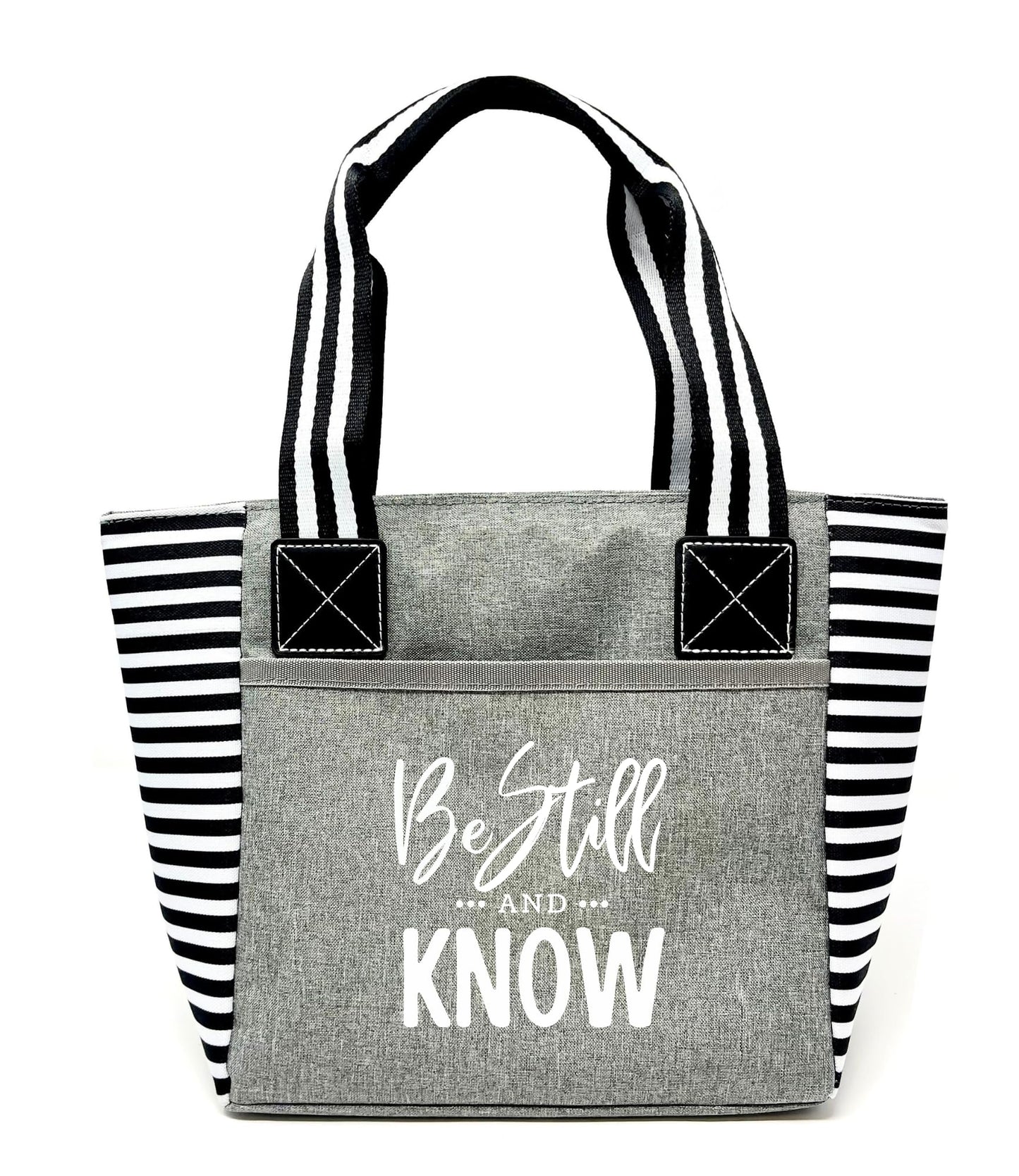 Cute Lunch Bags for Women - Be Still and Know Inspirational Motivational Insulated Lunch Tote for Work - Great gift idea for Nurse, Teacher, Grandma, Mom, Aunt