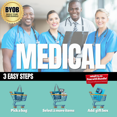 Medical Worker BYOB Gift Box - Bundle a bag with 2 additional items and save 15% plus a FREE gift box.