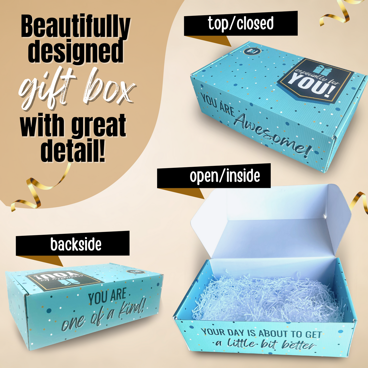 Brooke and Jess Designs Teacher Gift Box - Teach Love Inspire Tessa Tote Bag, 20 oz Skinny Tumbler, Magnet Bundle Gift Set