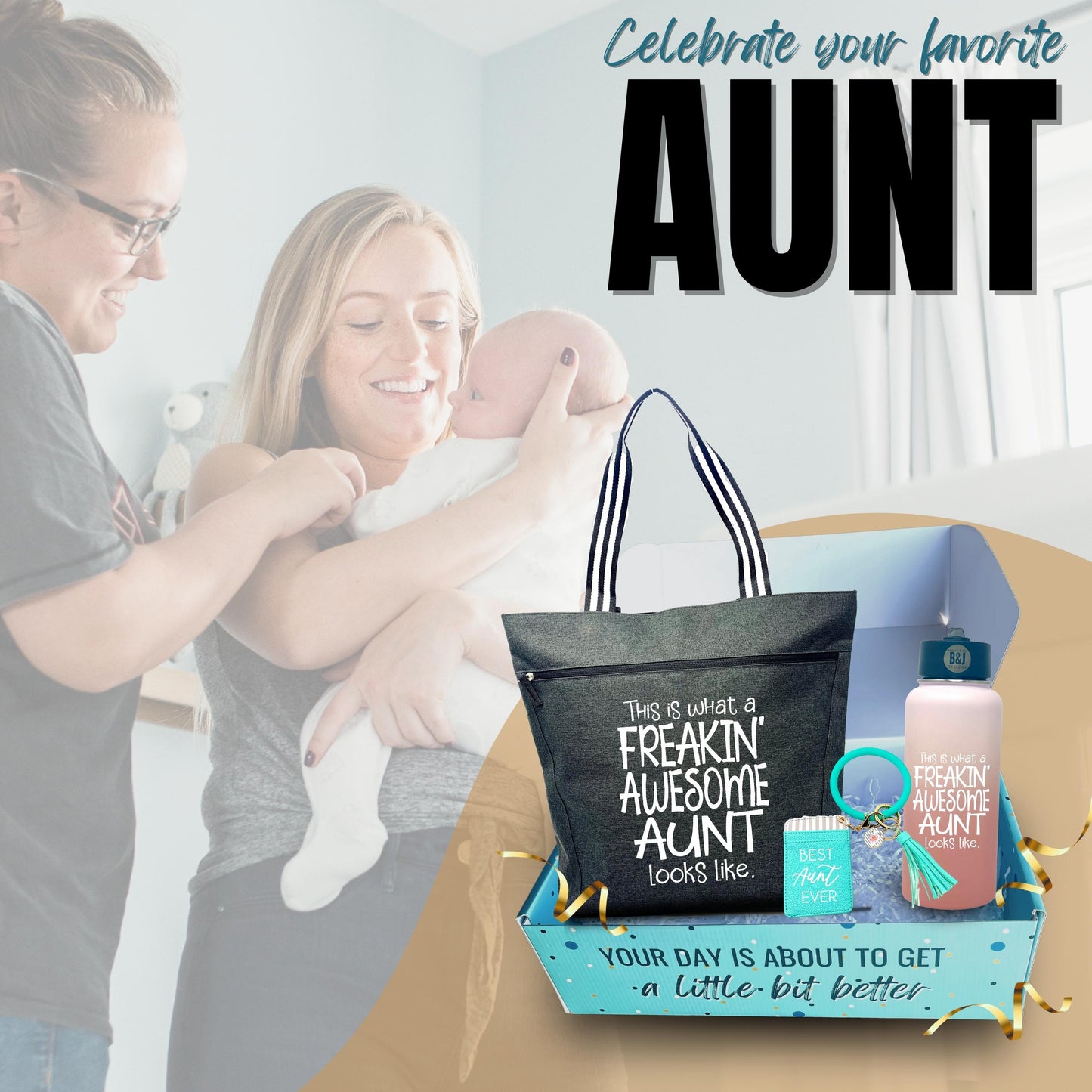 Best Aunt Gift Set for Women - Unique Aunt appreciation gifts for Christmas, Thanksgiving, Easter gift, KEYWORD's Day, Aunt Appreciation Week, Valentine's Day, and Birthday. Best gifts for Aunt, Sister, Mother