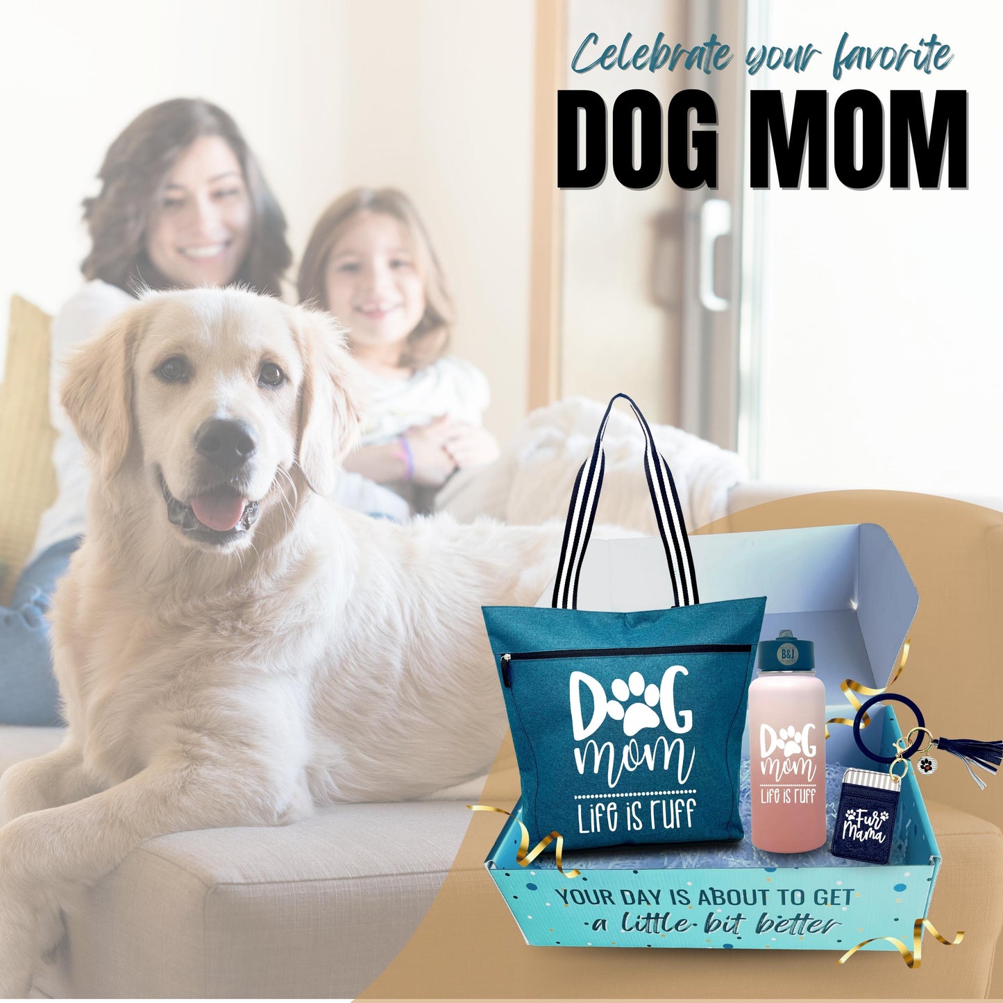Brooke & Jess Designs - Dog Mom Gift Box Bundle - Dog Lovers Gifts for Women - Great Presents for Dog Lover, Best Dog Mom