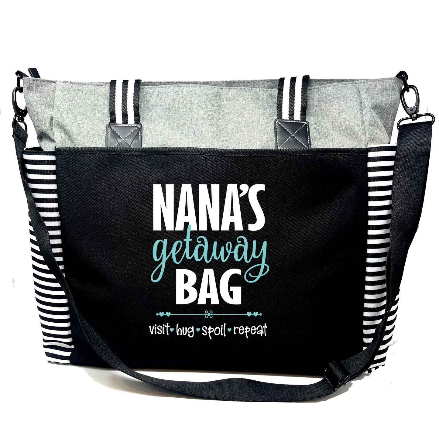 Nana's Getaway LouLou Gray Tote Bag for Grandmothers