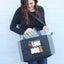All You Need is Love and a Dog Gray LouLou Tote Bag with 15 Pockets