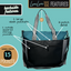 Custom-Designed & Personalized TEAL LouLou Tote Bag with Multiple Zippers and Compartments