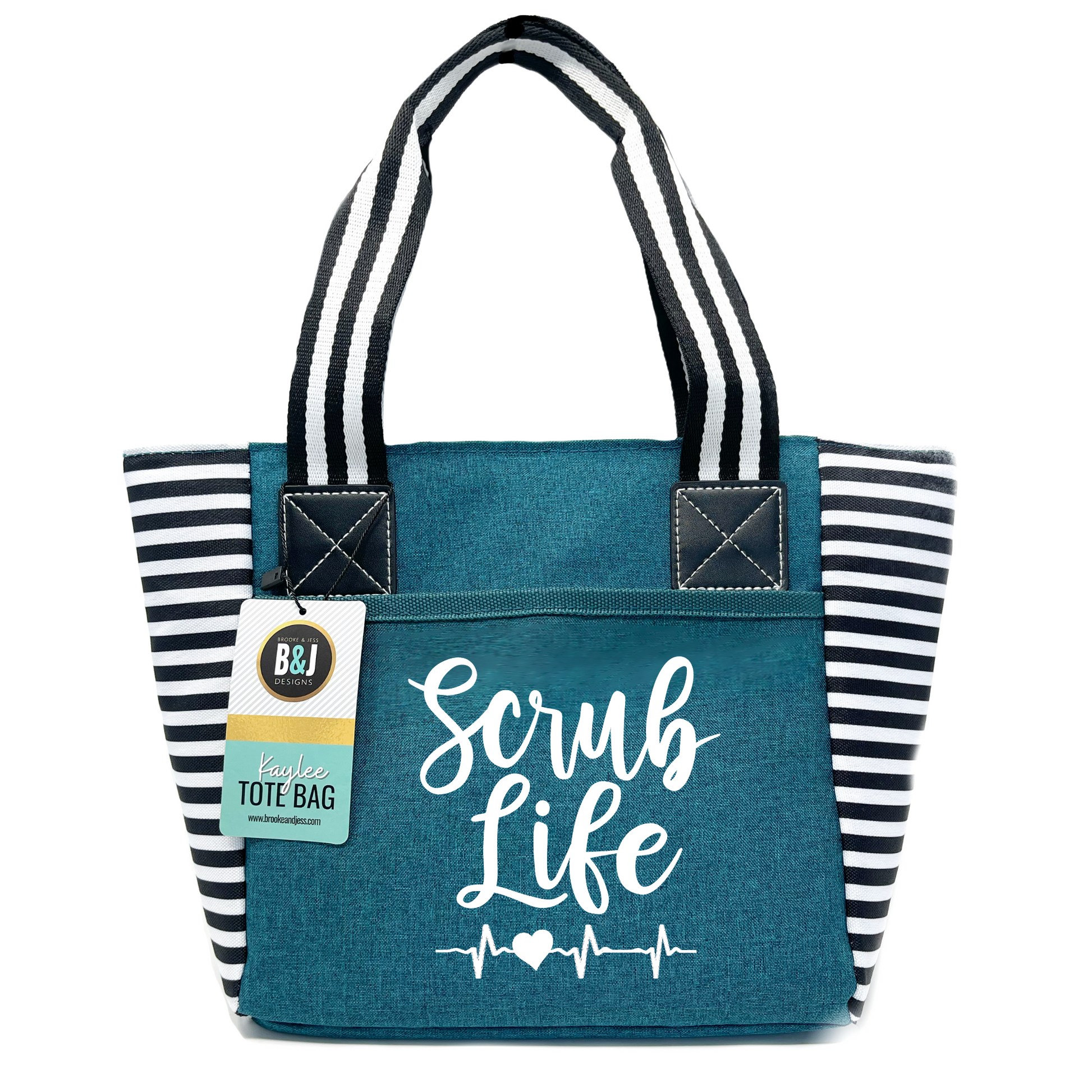 Scrub Life Kaylee Teal Tote Bag for Medical Workers – Brooke & Jess Designs
