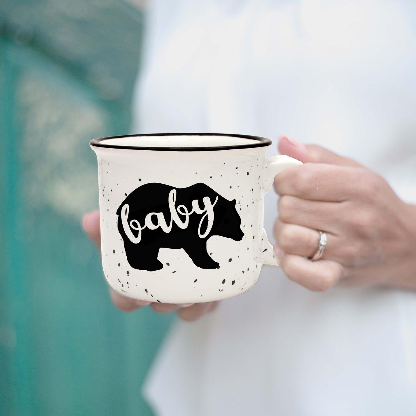 Baby Bear White 14oz Ceramic Mug - Outlet Deal Texas