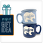 Papa Bear 15 oz  Light Blue Ceramic Mug for Dads - Outlet Deal Texas