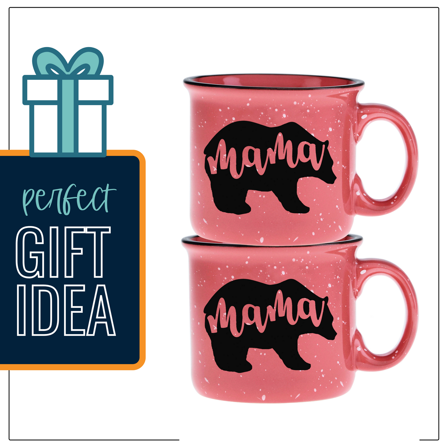 Mama Bear Coral 14oz Ceramic Mug - Outlet Deal Utah