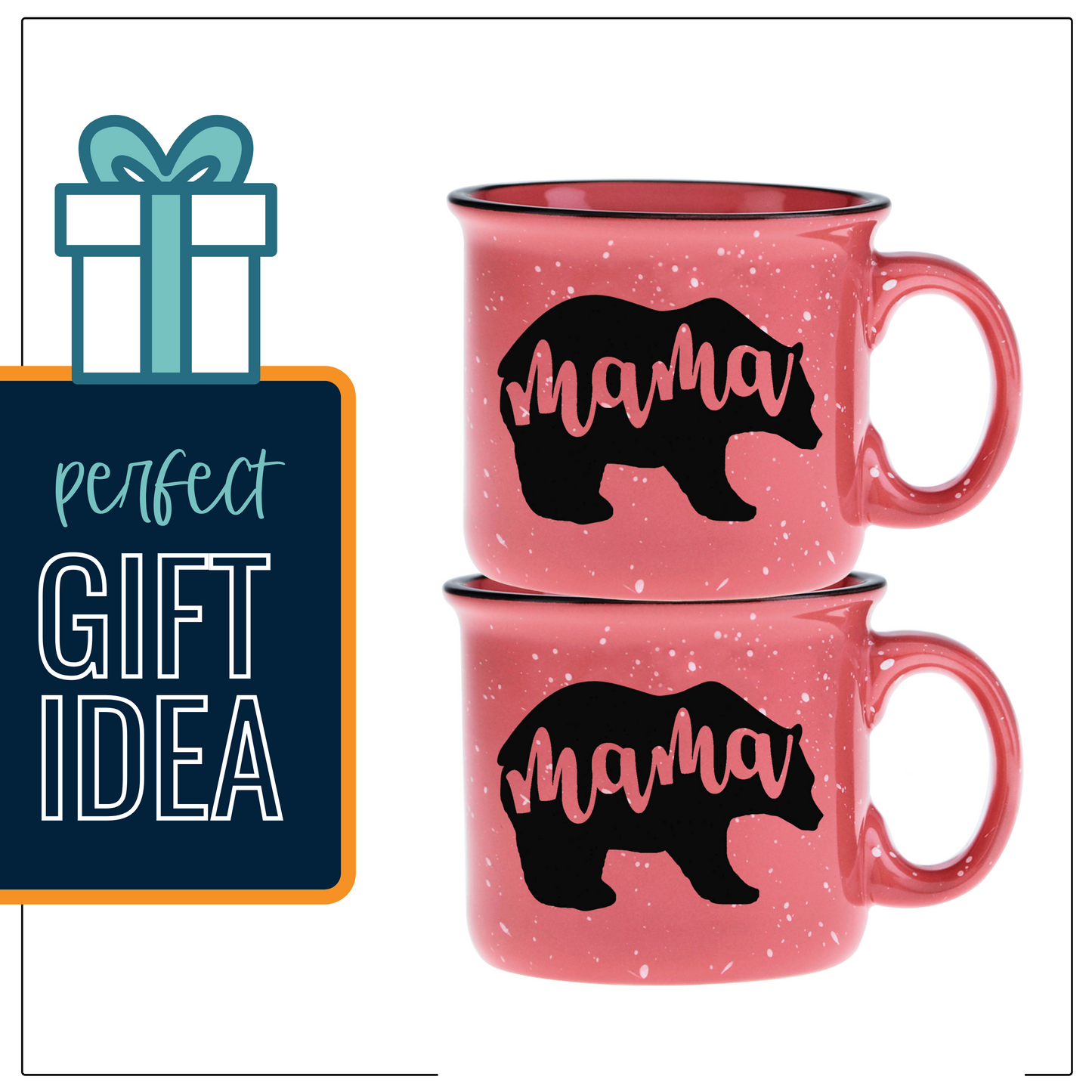 Mama Bear Coral 14oz Ceramic Mug - Outlet Deal Texas