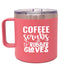 Coffee Scrubs 14 oz Coral Camper Tumbler for Medical Workers - Outlet Deal Utah