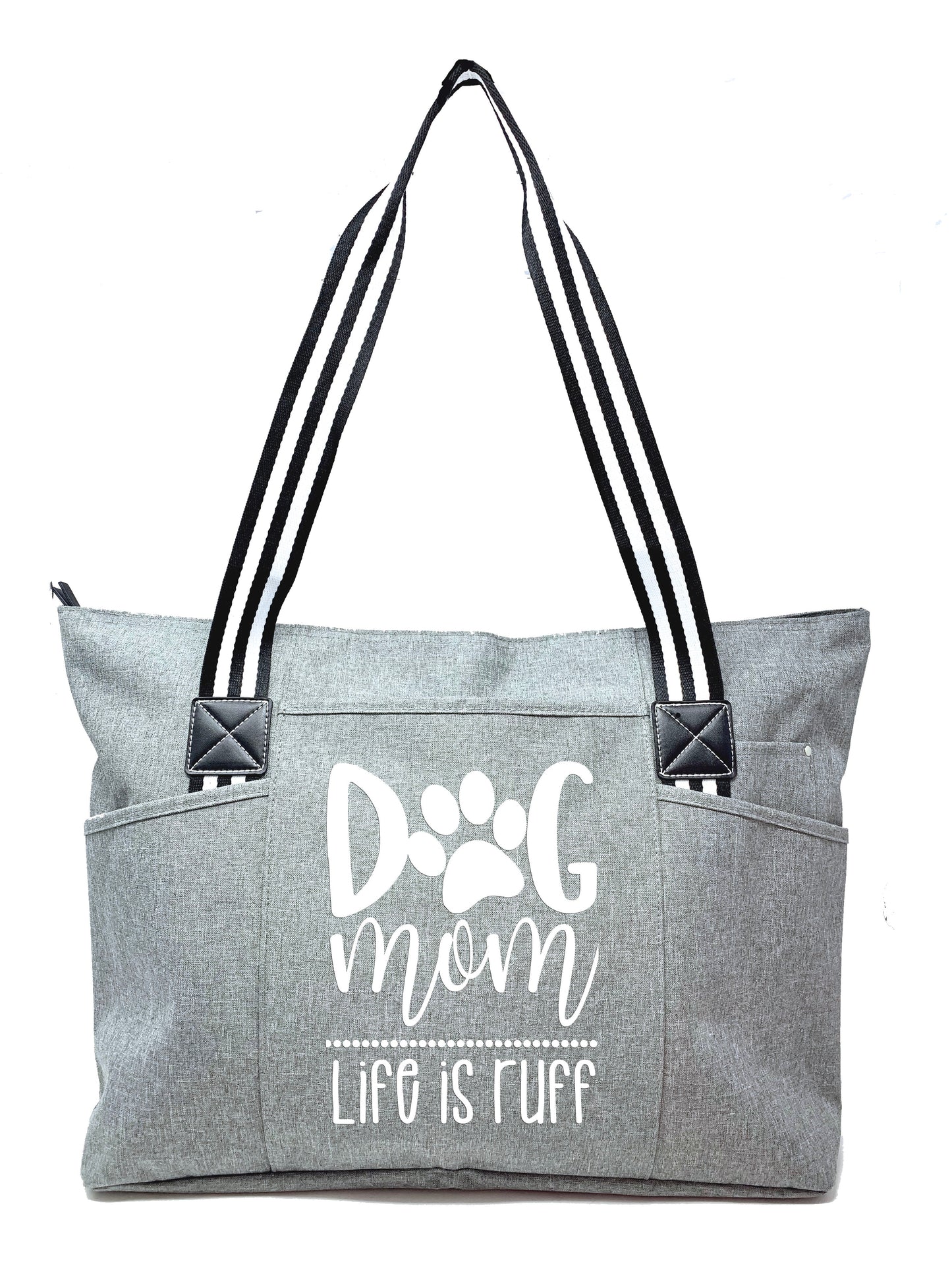 Dog Mom Tessa Gray Tote Bag  for Dog Lovers - Outlet Deal Utah